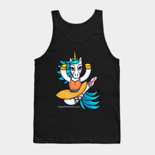 Teal + Orange Dancer Unicorn - Original Illustration Tank Top